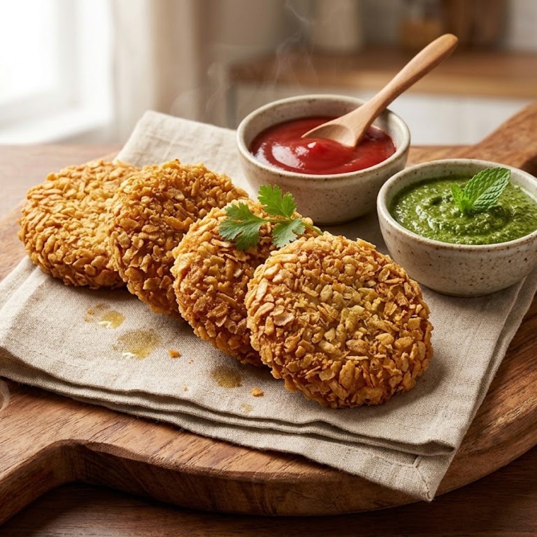 Crispy Chiura Cutlets